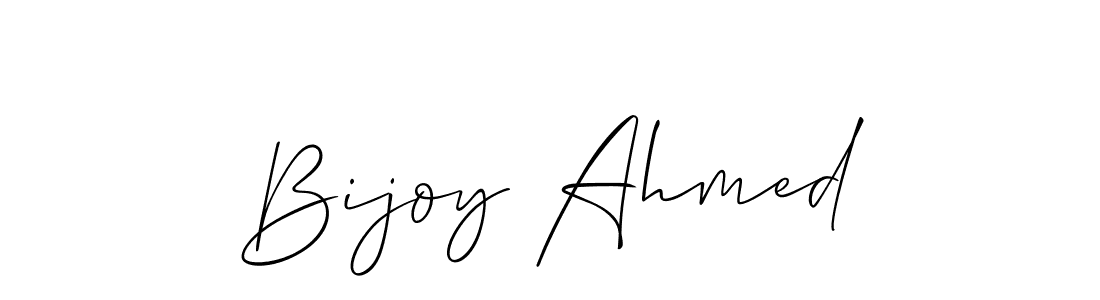 Use a signature maker to create a handwritten signature online. With this signature software, you can design (Allison_Script) your own signature for name Bijoy Ahmed. Bijoy Ahmed signature style 2 images and pictures png