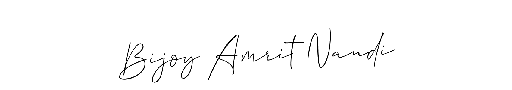 This is the best signature style for the Bijoy Amrit Nandi name. Also you like these signature font (Allison_Script). Mix name signature. Bijoy Amrit Nandi signature style 2 images and pictures png