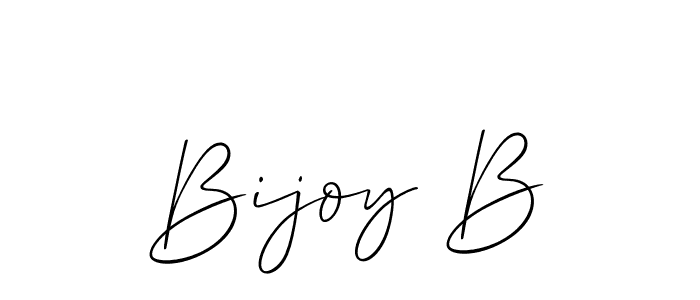 Also we have Bijoy B name is the best signature style. Create professional handwritten signature collection using Allison_Script autograph style. Bijoy B signature style 2 images and pictures png