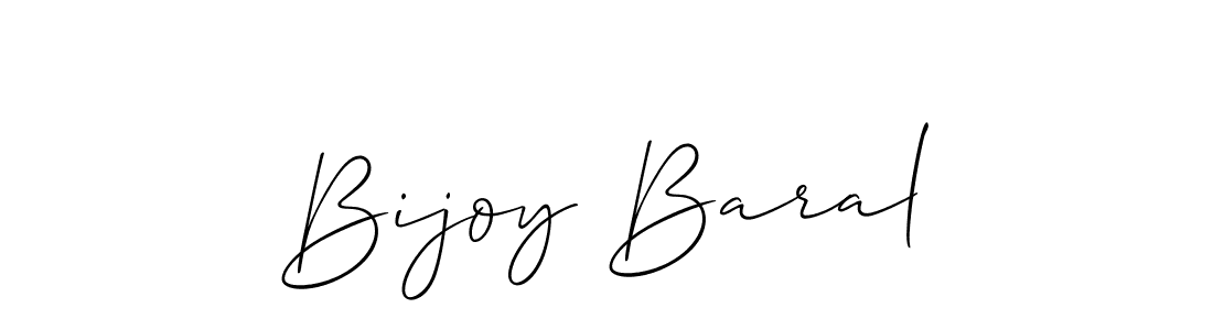 Make a beautiful signature design for name Bijoy Baral. With this signature (Allison_Script) style, you can create a handwritten signature for free. Bijoy Baral signature style 2 images and pictures png