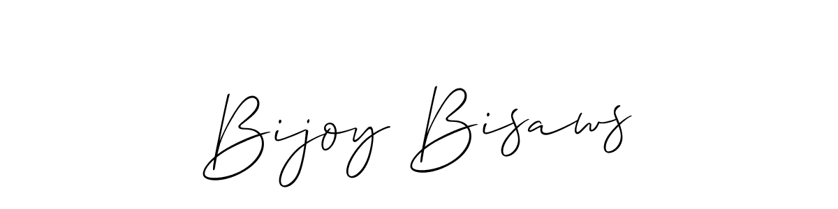 How to make Bijoy Bisaws name signature. Use Allison_Script style for creating short signs online. This is the latest handwritten sign. Bijoy Bisaws signature style 2 images and pictures png