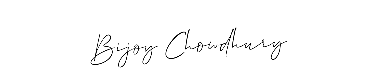 It looks lik you need a new signature style for name Bijoy Chowdhury. Design unique handwritten (Allison_Script) signature with our free signature maker in just a few clicks. Bijoy Chowdhury signature style 2 images and pictures png