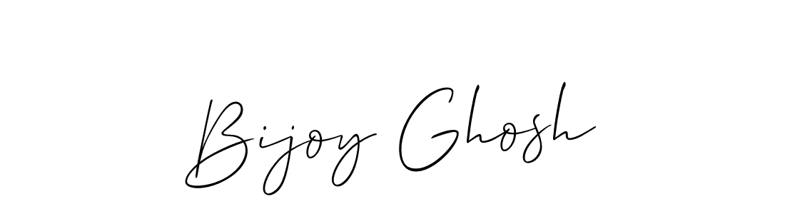 Allison_Script is a professional signature style that is perfect for those who want to add a touch of class to their signature. It is also a great choice for those who want to make their signature more unique. Get Bijoy Ghosh name to fancy signature for free. Bijoy Ghosh signature style 2 images and pictures png