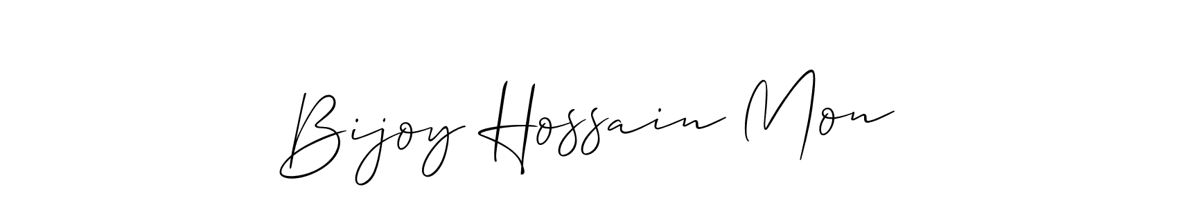 Use a signature maker to create a handwritten signature online. With this signature software, you can design (Allison_Script) your own signature for name Bijoy Hossain Mon. Bijoy Hossain Mon signature style 2 images and pictures png