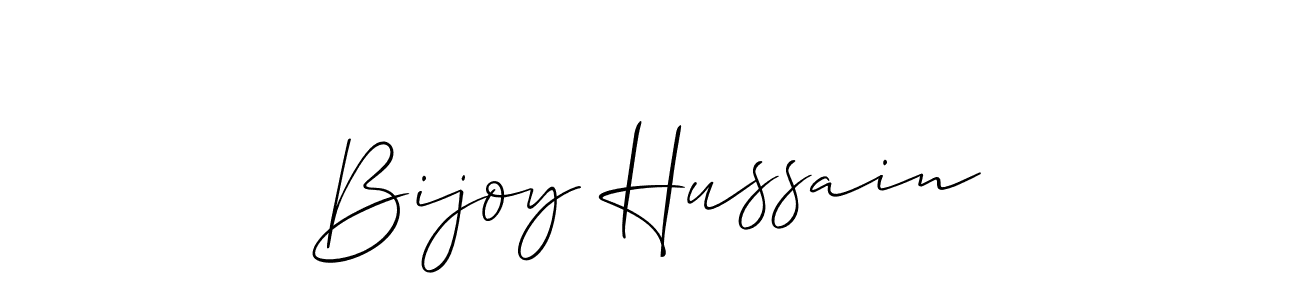 Use a signature maker to create a handwritten signature online. With this signature software, you can design (Allison_Script) your own signature for name Bijoy Hussain. Bijoy Hussain signature style 2 images and pictures png