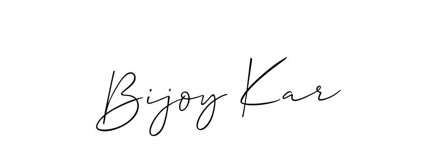 How to make Bijoy Kar name signature. Use Allison_Script style for creating short signs online. This is the latest handwritten sign. Bijoy Kar signature style 2 images and pictures png