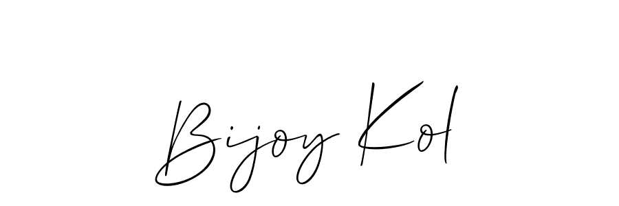 Similarly Allison_Script is the best handwritten signature design. Signature creator online .You can use it as an online autograph creator for name Bijoy Kol. Bijoy Kol signature style 2 images and pictures png