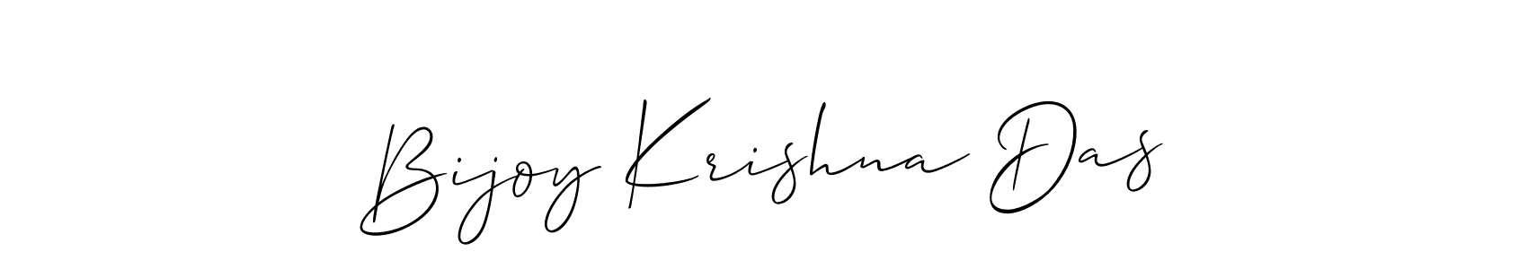 Use a signature maker to create a handwritten signature online. With this signature software, you can design (Allison_Script) your own signature for name Bijoy Krishna Das. Bijoy Krishna Das signature style 2 images and pictures png