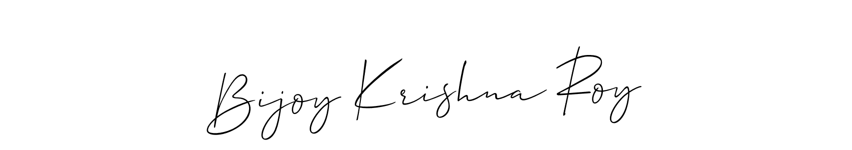 Use a signature maker to create a handwritten signature online. With this signature software, you can design (Allison_Script) your own signature for name Bijoy Krishna Roy. Bijoy Krishna Roy signature style 2 images and pictures png