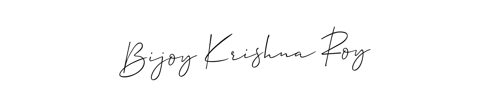 The best way (Allison_Script) to make a short signature is to pick only two or three words in your name. The name Bijoy Krishna Roy include a total of six letters. For converting this name. Bijoy Krishna Roy signature style 2 images and pictures png