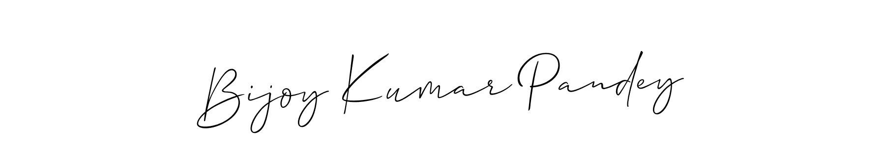 Make a beautiful signature design for name Bijoy Kumar Pandey. With this signature (Allison_Script) style, you can create a handwritten signature for free. Bijoy Kumar Pandey signature style 2 images and pictures png