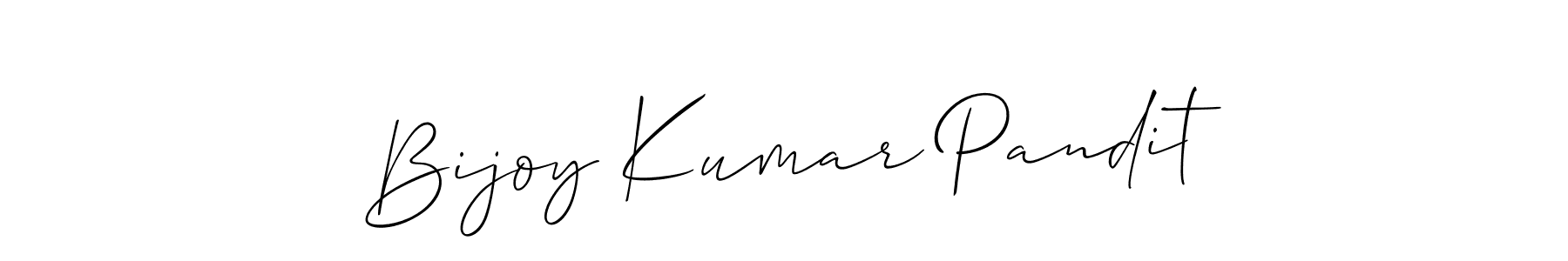 if you are searching for the best signature style for your name Bijoy Kumar Pandit. so please give up your signature search. here we have designed multiple signature styles  using Allison_Script. Bijoy Kumar Pandit signature style 2 images and pictures png