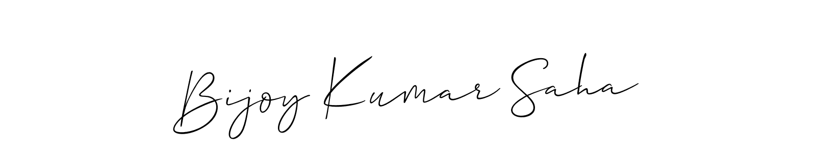 Similarly Allison_Script is the best handwritten signature design. Signature creator online .You can use it as an online autograph creator for name Bijoy Kumar Saha. Bijoy Kumar Saha signature style 2 images and pictures png