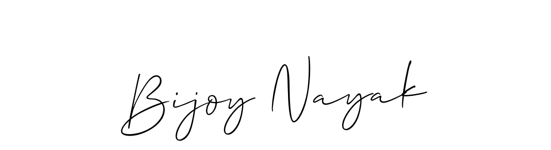 Design your own signature with our free online signature maker. With this signature software, you can create a handwritten (Allison_Script) signature for name Bijoy Nayak. Bijoy Nayak signature style 2 images and pictures png