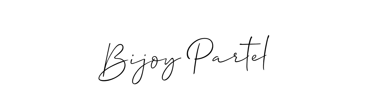 How to make Bijoy Partel name signature. Use Allison_Script style for creating short signs online. This is the latest handwritten sign. Bijoy Partel signature style 2 images and pictures png