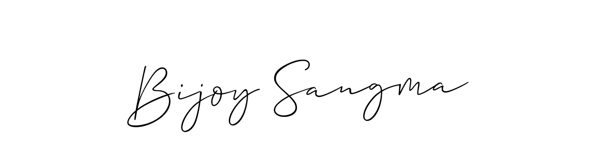 Make a beautiful signature design for name Bijoy Sangma. With this signature (Allison_Script) style, you can create a handwritten signature for free. Bijoy Sangma signature style 2 images and pictures png