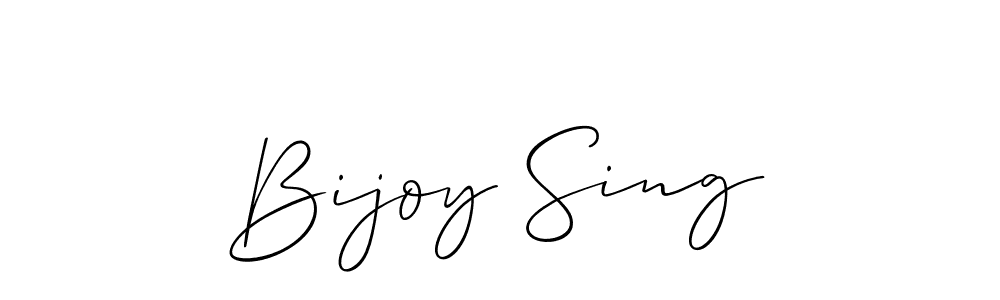 The best way (Allison_Script) to make a short signature is to pick only two or three words in your name. The name Bijoy Sing include a total of six letters. For converting this name. Bijoy Sing signature style 2 images and pictures png