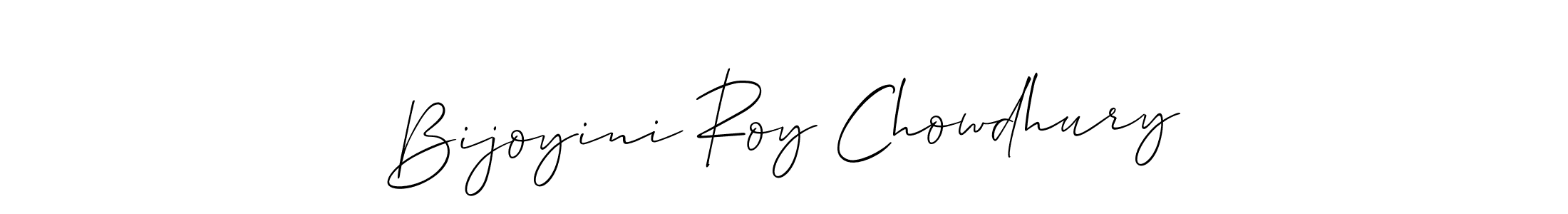 How to make Bijoyini Roy Chowdhury name signature. Use Allison_Script style for creating short signs online. This is the latest handwritten sign. Bijoyini Roy Chowdhury signature style 2 images and pictures png