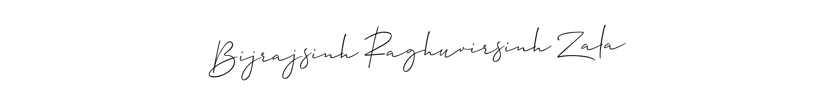 Make a beautiful signature design for name Bijrajsinh Raghuvirsinh Zala. With this signature (Allison_Script) style, you can create a handwritten signature for free. Bijrajsinh Raghuvirsinh Zala signature style 2 images and pictures png