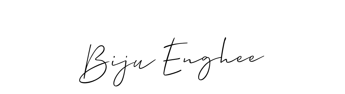 Biju Enghee stylish signature style. Best Handwritten Sign (Allison_Script) for my name. Handwritten Signature Collection Ideas for my name Biju Enghee. Biju Enghee signature style 2 images and pictures png