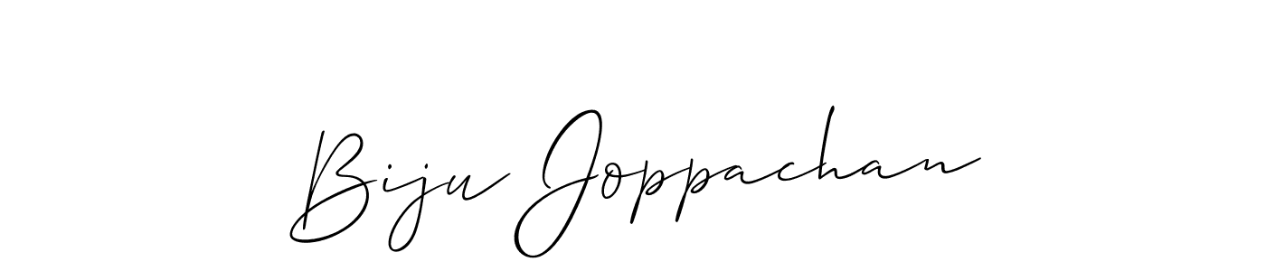 Biju Joppachan stylish signature style. Best Handwritten Sign (Allison_Script) for my name. Handwritten Signature Collection Ideas for my name Biju Joppachan. Biju Joppachan signature style 2 images and pictures png