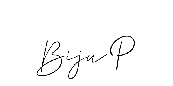 Biju P stylish signature style. Best Handwritten Sign (Allison_Script) for my name. Handwritten Signature Collection Ideas for my name Biju P. Biju P signature style 2 images and pictures png