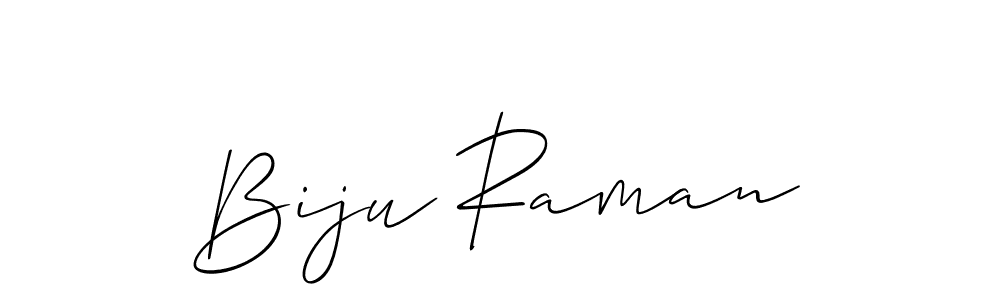 Biju Raman stylish signature style. Best Handwritten Sign (Allison_Script) for my name. Handwritten Signature Collection Ideas for my name Biju Raman. Biju Raman signature style 2 images and pictures png