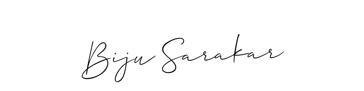 Allison_Script is a professional signature style that is perfect for those who want to add a touch of class to their signature. It is also a great choice for those who want to make their signature more unique. Get Biju Sarakar name to fancy signature for free. Biju Sarakar signature style 2 images and pictures png