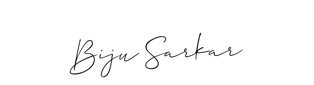 Make a beautiful signature design for name Biju Sarkar. With this signature (Allison_Script) style, you can create a handwritten signature for free. Biju Sarkar signature style 2 images and pictures png