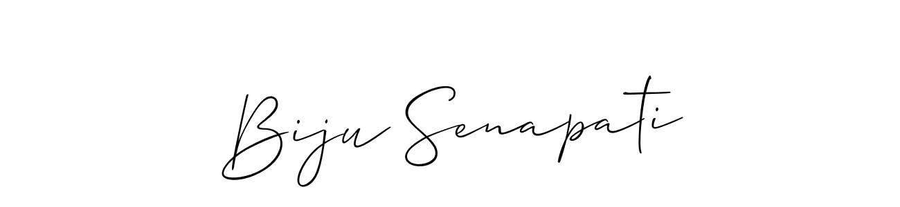 Create a beautiful signature design for name Biju Senapati. With this signature (Allison_Script) fonts, you can make a handwritten signature for free. Biju Senapati signature style 2 images and pictures png