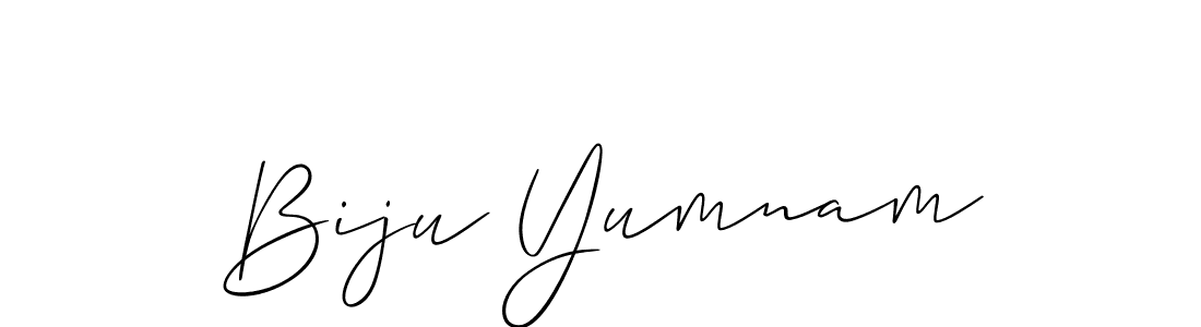 Similarly Allison_Script is the best handwritten signature design. Signature creator online .You can use it as an online autograph creator for name Biju Yumnam. Biju Yumnam signature style 2 images and pictures png