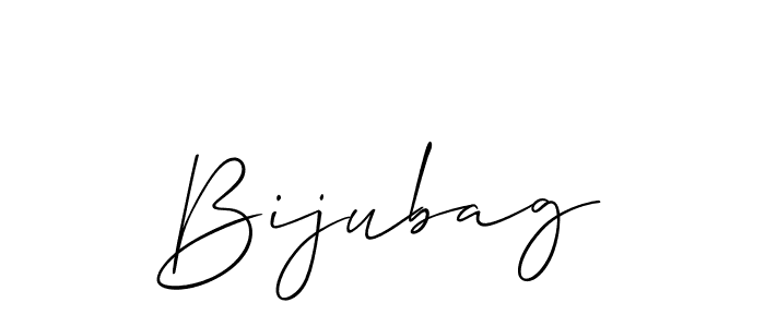 Make a beautiful signature design for name Bijubag. With this signature (Allison_Script) style, you can create a handwritten signature for free. Bijubag signature style 2 images and pictures png