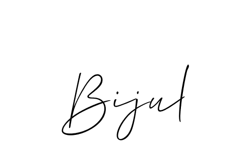 The best way (Allison_Script) to make a short signature is to pick only two or three words in your name. The name Bijul include a total of six letters. For converting this name. Bijul signature style 2 images and pictures png