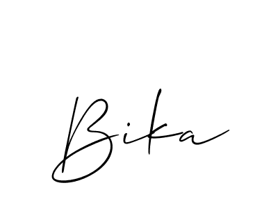 Also we have Bika name is the best signature style. Create professional handwritten signature collection using Allison_Script autograph style. Bika signature style 2 images and pictures png