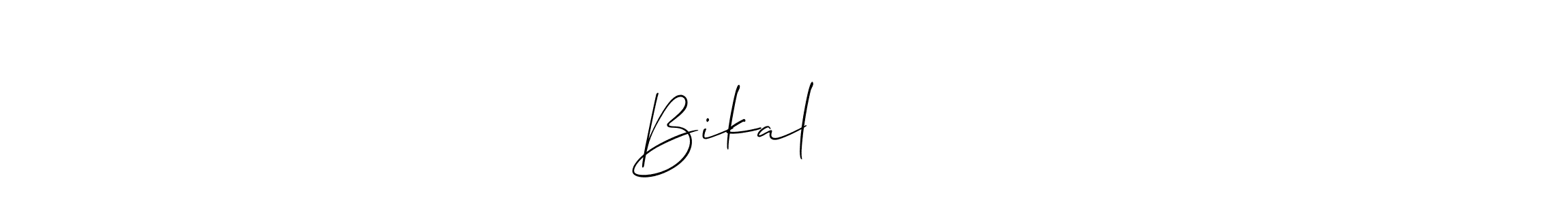 if you are searching for the best signature style for your name Bikal❤️❤️❤️. so please give up your signature search. here we have designed multiple signature styles  using Allison_Script. Bikal❤️❤️❤️ signature style 2 images and pictures png