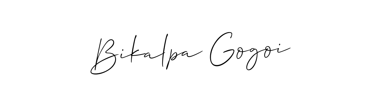This is the best signature style for the Bikalpa Gogoi name. Also you like these signature font (Allison_Script). Mix name signature. Bikalpa Gogoi signature style 2 images and pictures png