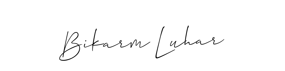 Make a short Bikarm Luhar signature style. Manage your documents anywhere anytime using Allison_Script. Create and add eSignatures, submit forms, share and send files easily. Bikarm Luhar signature style 2 images and pictures png