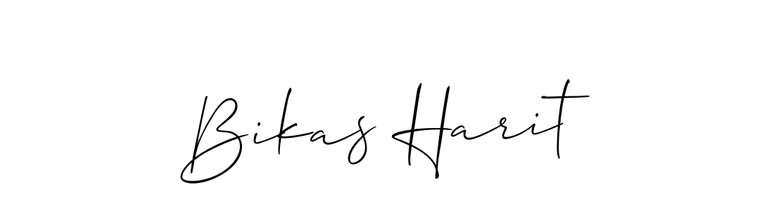 How to make Bikas Harit name signature. Use Allison_Script style for creating short signs online. This is the latest handwritten sign. Bikas Harit signature style 2 images and pictures png