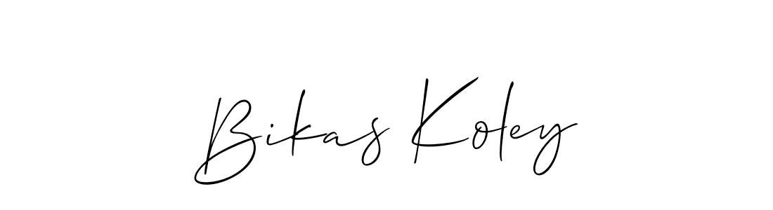 if you are searching for the best signature style for your name Bikas Koley. so please give up your signature search. here we have designed multiple signature styles  using Allison_Script. Bikas Koley signature style 2 images and pictures png