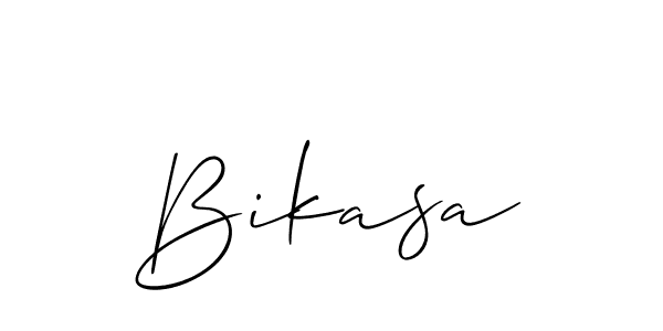 Use a signature maker to create a handwritten signature online. With this signature software, you can design (Allison_Script) your own signature for name Bikasa. Bikasa signature style 2 images and pictures png