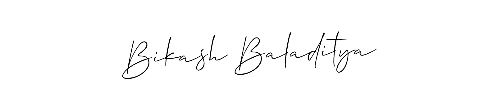 You should practise on your own different ways (Allison_Script) to write your name (Bikash Baladitya) in signature. don't let someone else do it for you. Bikash Baladitya signature style 2 images and pictures png