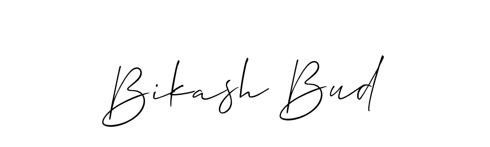 How to Draw Bikash Bud signature style? Allison_Script is a latest design signature styles for name Bikash Bud. Bikash Bud signature style 2 images and pictures png