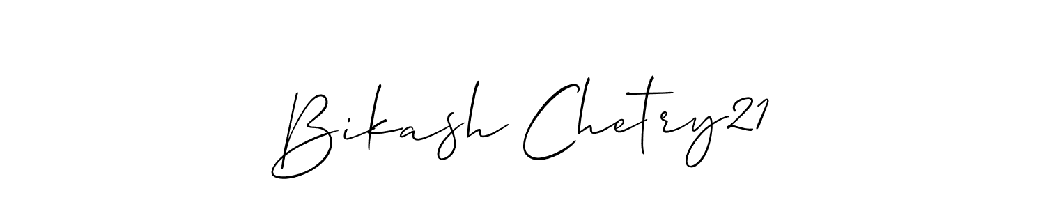 How to make Bikash Chetry21 name signature. Use Allison_Script style for creating short signs online. This is the latest handwritten sign. Bikash Chetry21 signature style 2 images and pictures png