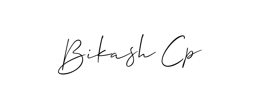 How to make Bikash Cp name signature. Use Allison_Script style for creating short signs online. This is the latest handwritten sign. Bikash Cp signature style 2 images and pictures png