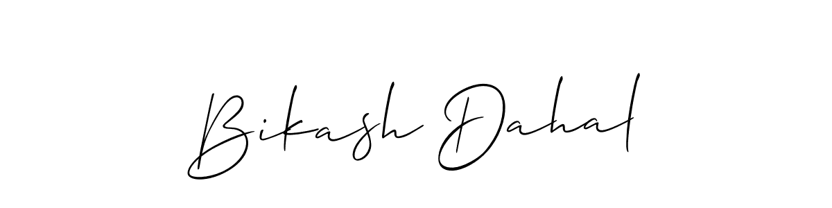 Design your own signature with our free online signature maker. With this signature software, you can create a handwritten (Allison_Script) signature for name Bikash Dahal. Bikash Dahal signature style 2 images and pictures png