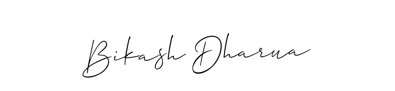 Allison_Script is a professional signature style that is perfect for those who want to add a touch of class to their signature. It is also a great choice for those who want to make their signature more unique. Get Bikash Dharua name to fancy signature for free. Bikash Dharua signature style 2 images and pictures png