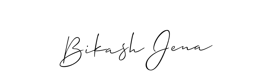 How to make Bikash Jena name signature. Use Allison_Script style for creating short signs online. This is the latest handwritten sign. Bikash Jena signature style 2 images and pictures png