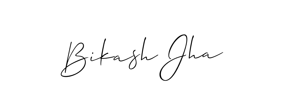 Create a beautiful signature design for name Bikash Jha. With this signature (Allison_Script) fonts, you can make a handwritten signature for free. Bikash Jha signature style 2 images and pictures png