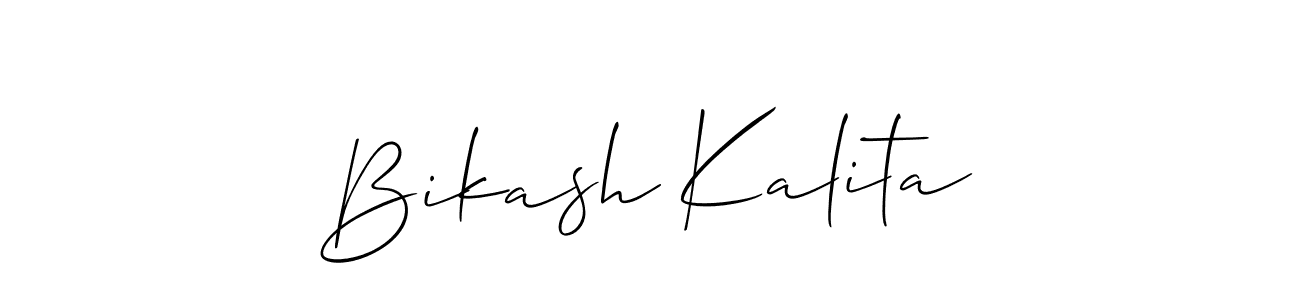 The best way (Allison_Script) to make a short signature is to pick only two or three words in your name. The name Bikash Kalita include a total of six letters. For converting this name. Bikash Kalita signature style 2 images and pictures png