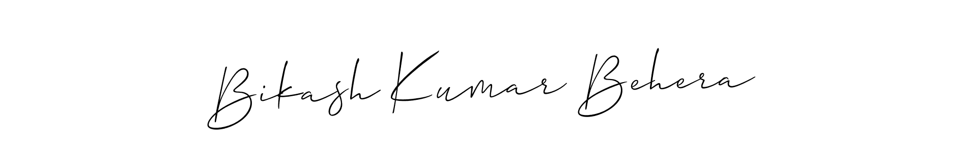 Also You can easily find your signature by using the search form. We will create Bikash Kumar Behera name handwritten signature images for you free of cost using Allison_Script sign style. Bikash Kumar Behera signature style 2 images and pictures png